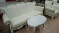 Salottino Pelle Bianco Restaurato Divani