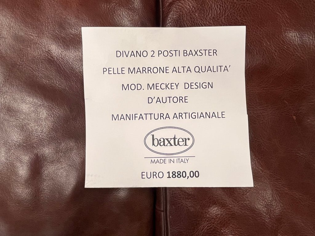 Divano Baxster Mickey Pelle Marr 2 Posti