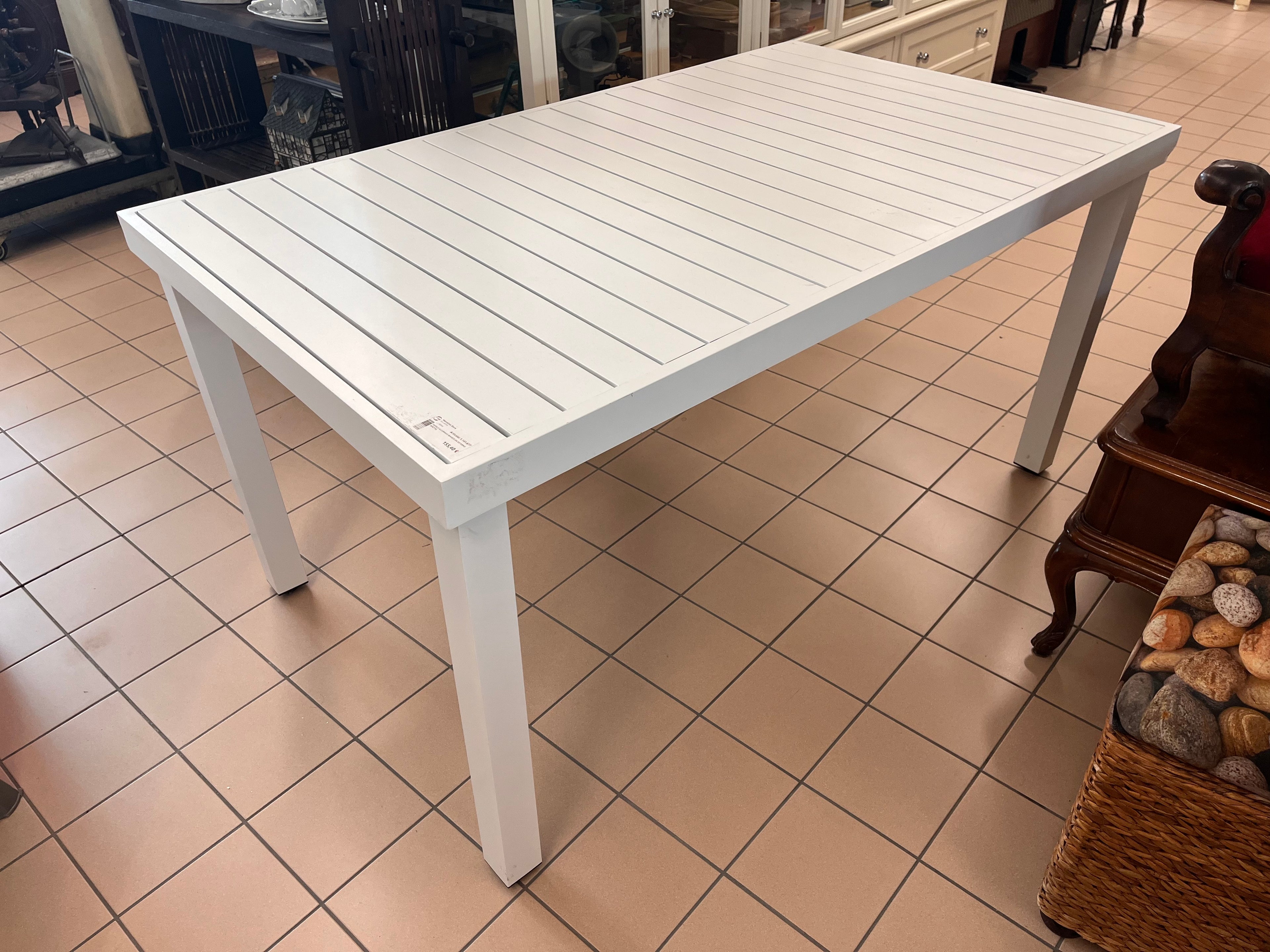 Tavolo Alluminio Bianco Da Esterno Difetto