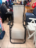 Sedia Sdraio Str Nero Tela Tortora