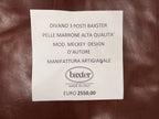 Divano Baxster Mickey Cuoio Marrone 3 Posti