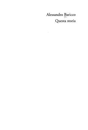 Questa Storia - Alessandro Baricco