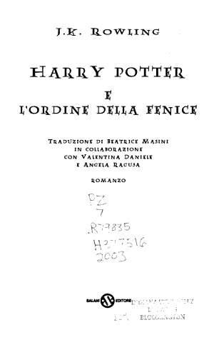 Harry Potter E L'ordine Della Fenice - J. K. Rowling