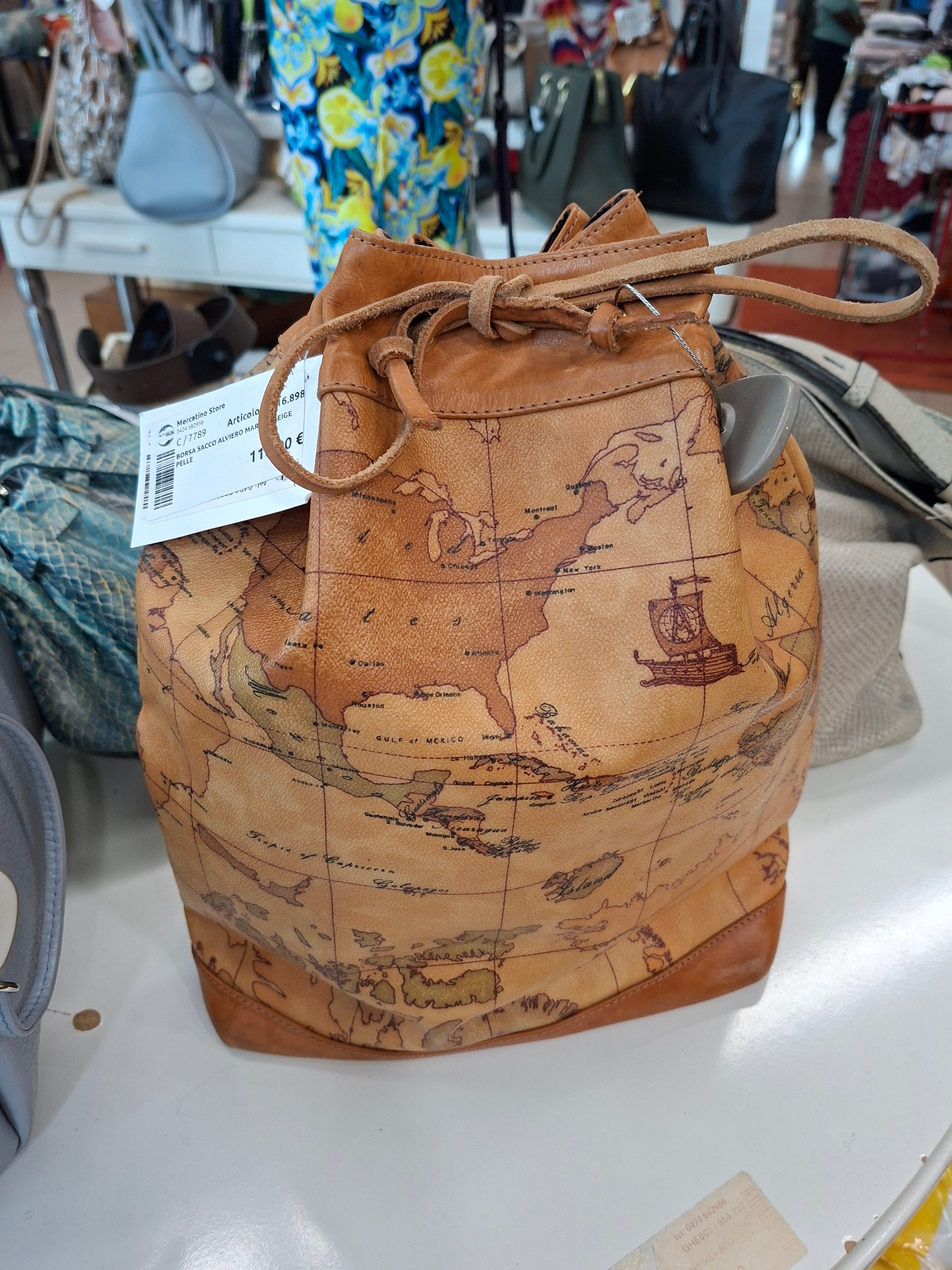Borsa Sacco Alviero Martini Beige Pelle