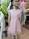 Vestito Bimba Rosa Mc Cint Retina Fiori 5/6a