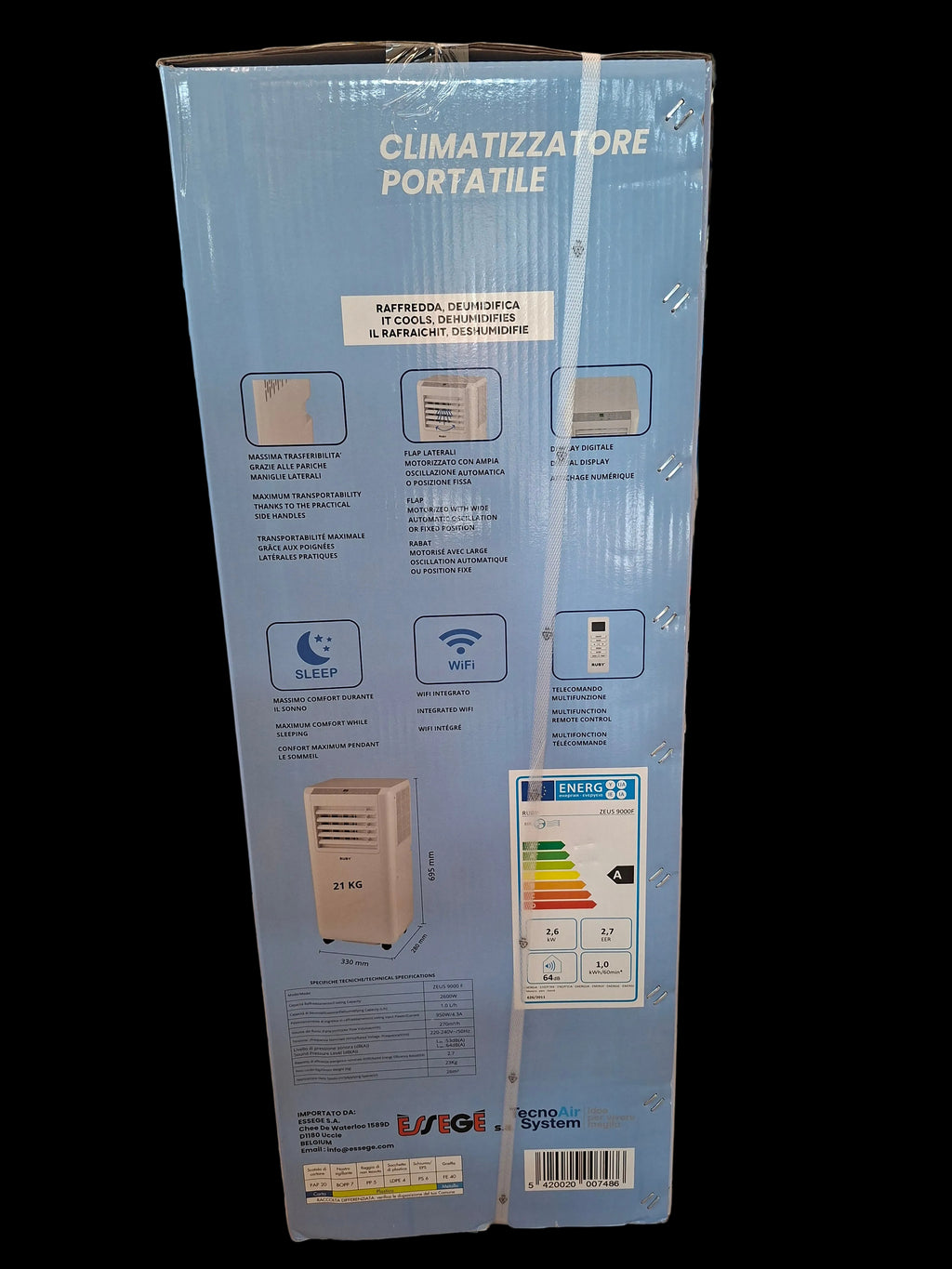 Climatizzatore Deumidif 9000btu Wifi Alexa Ruby