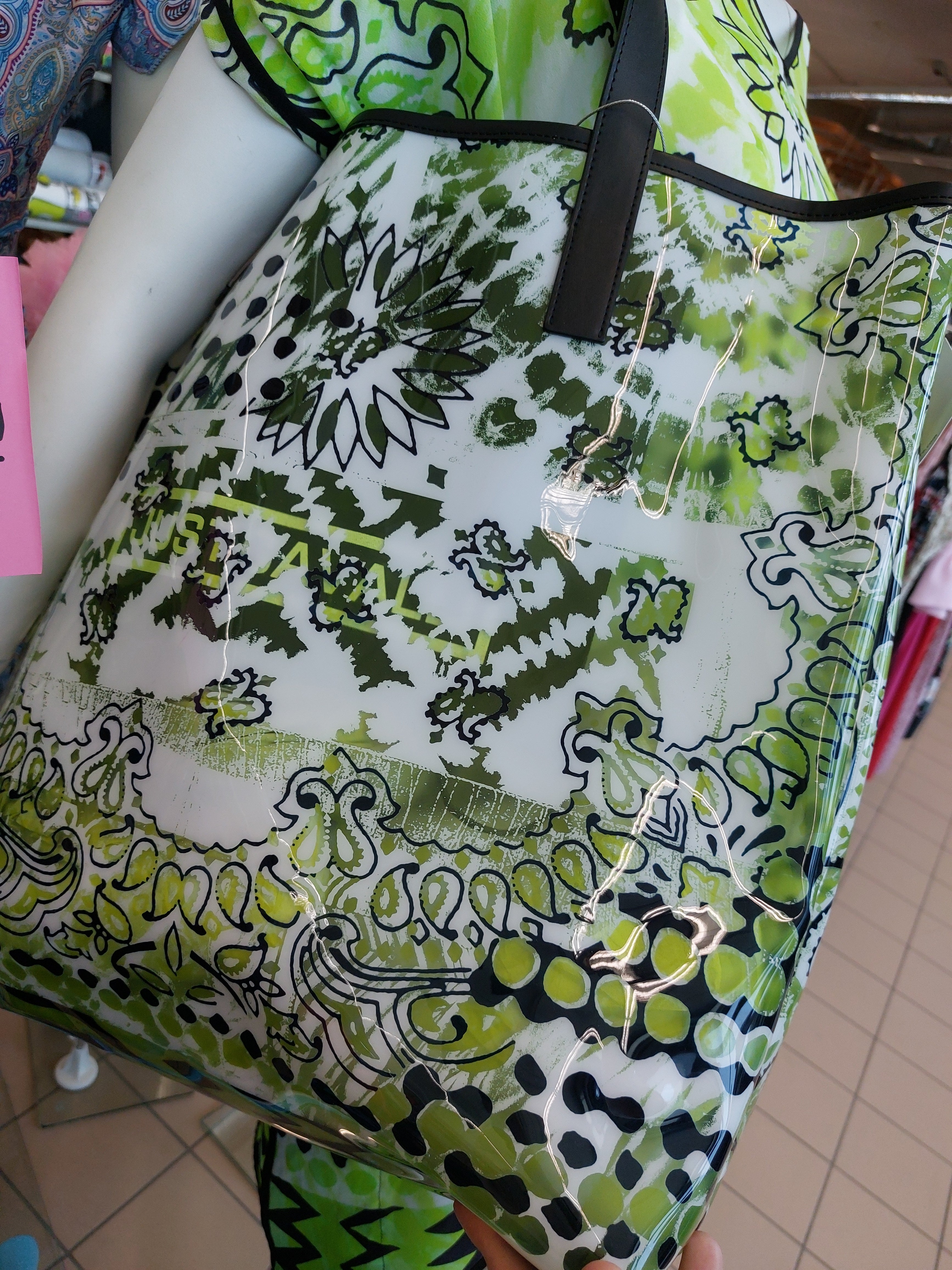 Just Cavalli Borsa Nuova Plastica Fanta Verde N