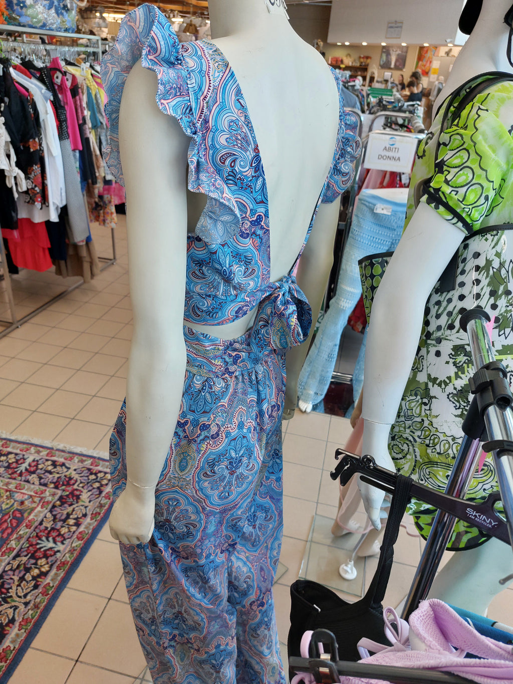 Completo Donna Fanta Azz Blu Rosa Pantalone+top No M M