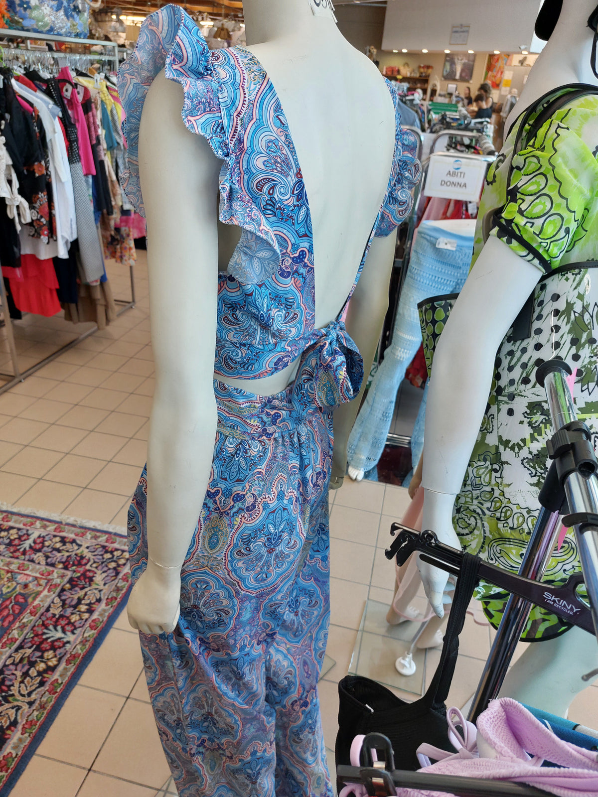 Completo Donna Fanta Azz Blu Rosa Pantalone+top No M M
